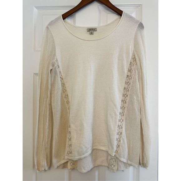 LUCKY BRAND lace detail sweater - Picture 1 of 3